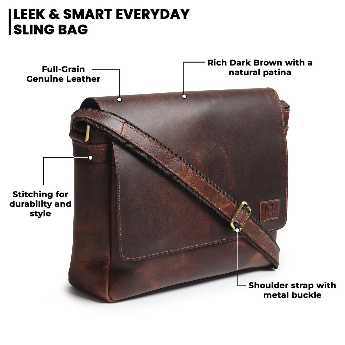 Genuine Sitka Leather Laptop Bag