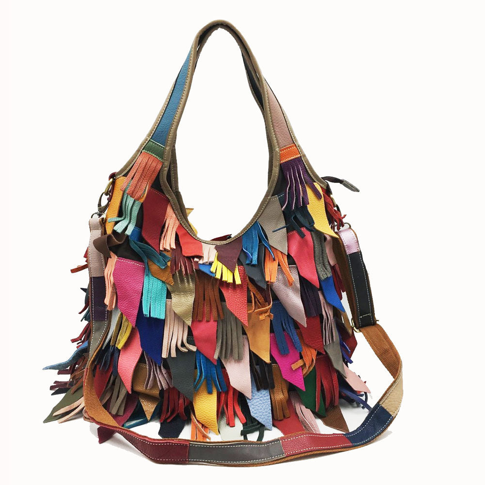 Leather Hobo Handbag