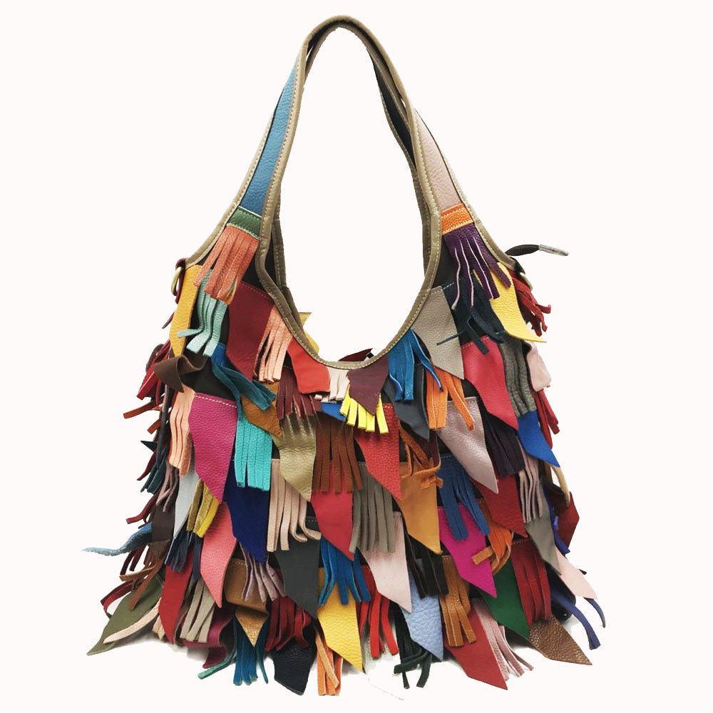Leather Hobo Handbag
