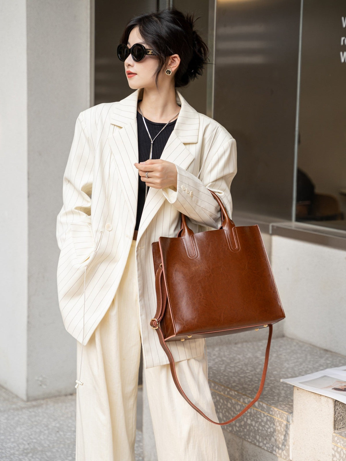 Genuine Leather Women's Commuter Bag