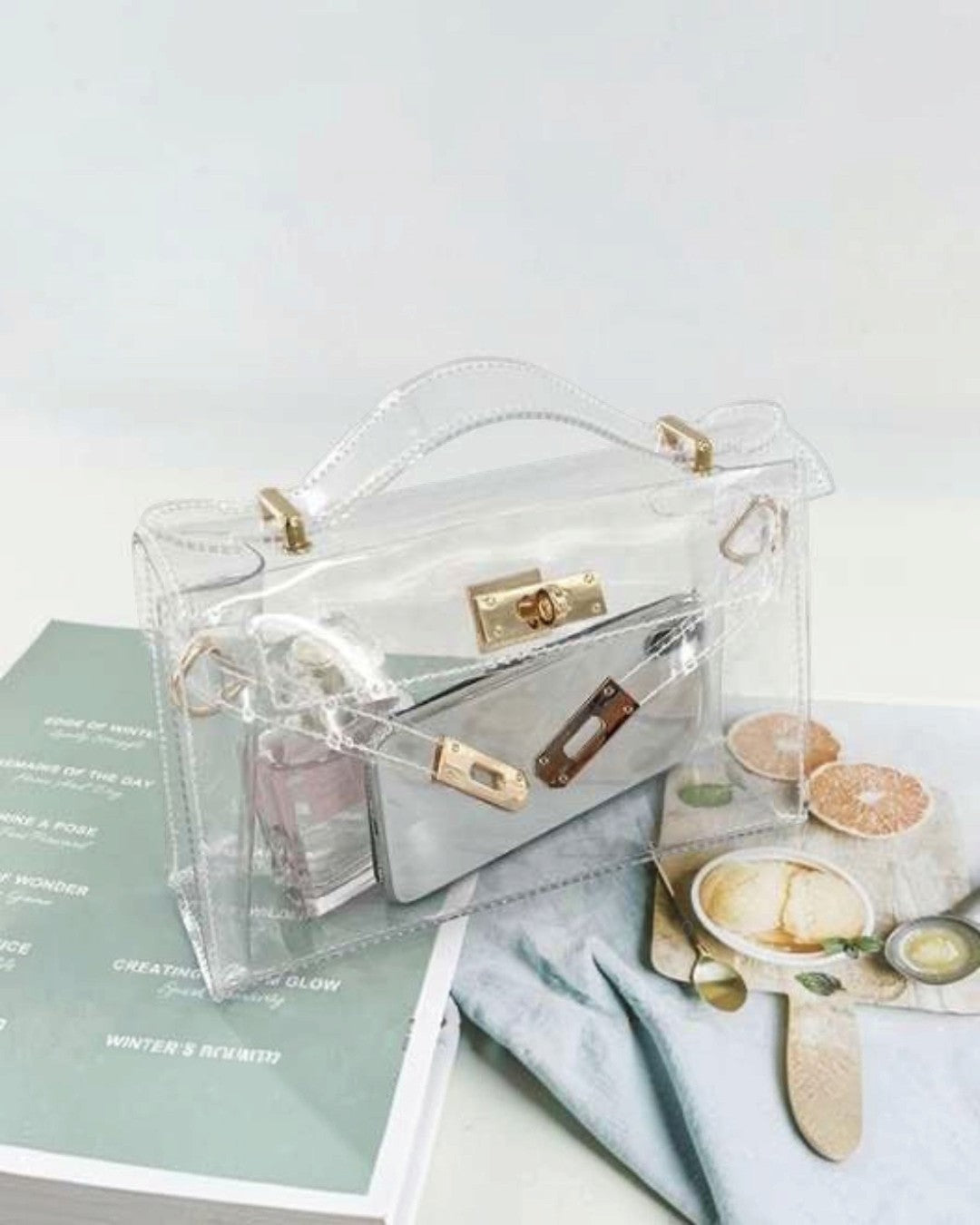 The Mini Andrea Clear Top Handle Bag
