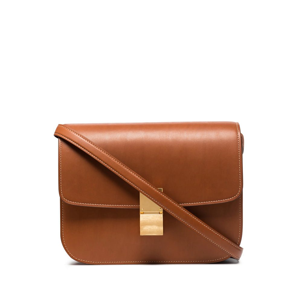 Celine Classic Box Tan Leather Shoulder Bag