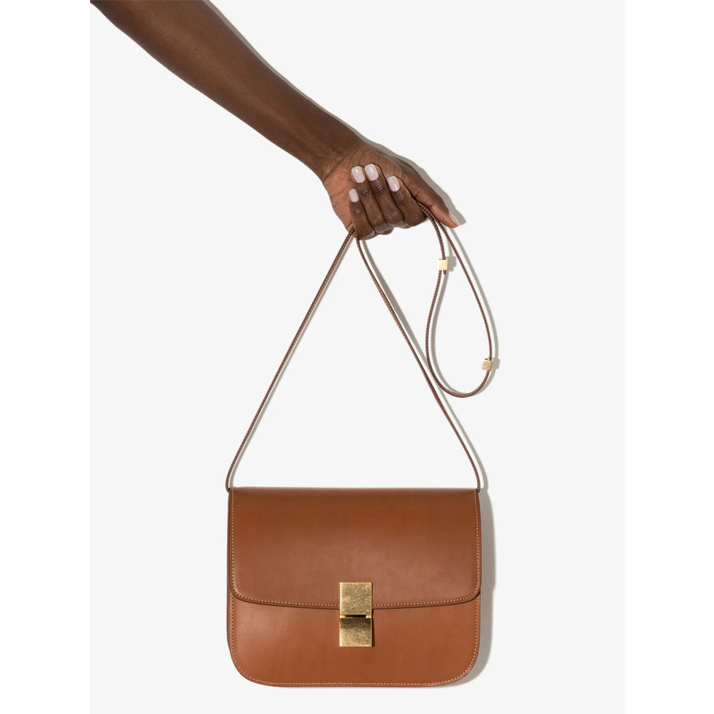 Celine Classic Box Tan Leather Shoulder Bag