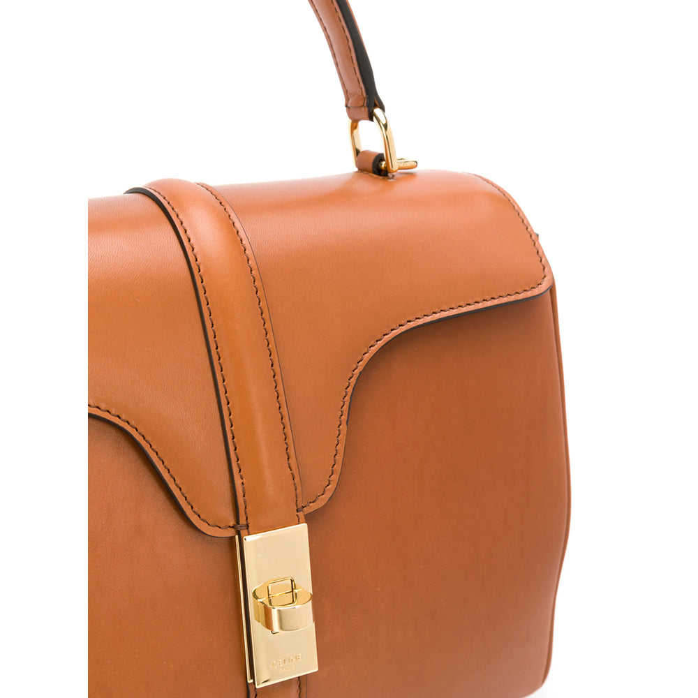 Celine Brown Leather Top-Handle Satchel