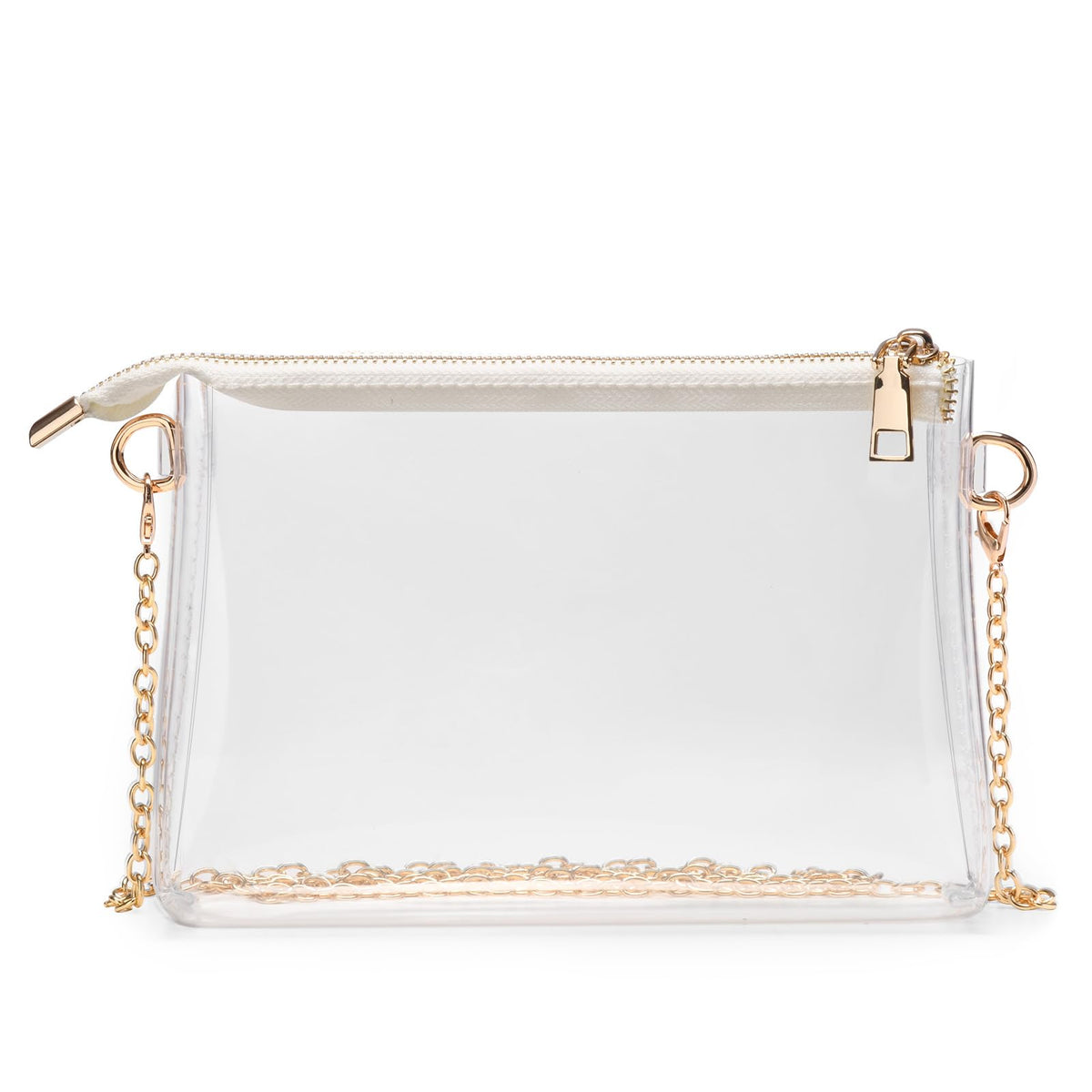 BS-VOG Clear Purse for Women - Stadium Approved Small Crossbody Bag with Zipper