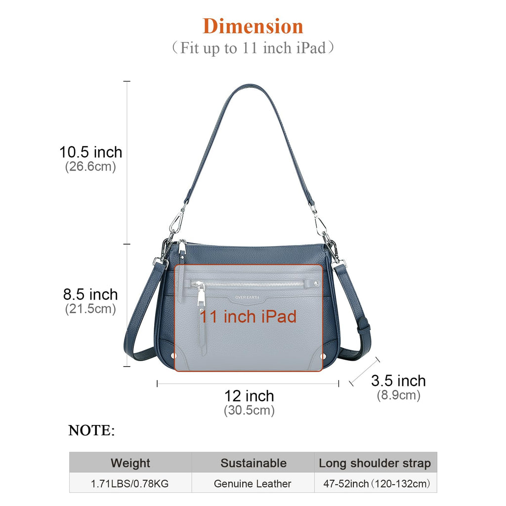 Earth Soft Genuine Leather Crossbody Bag