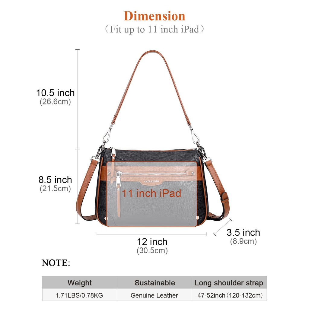 Earth Soft Genuine Leather Crossbody Bag