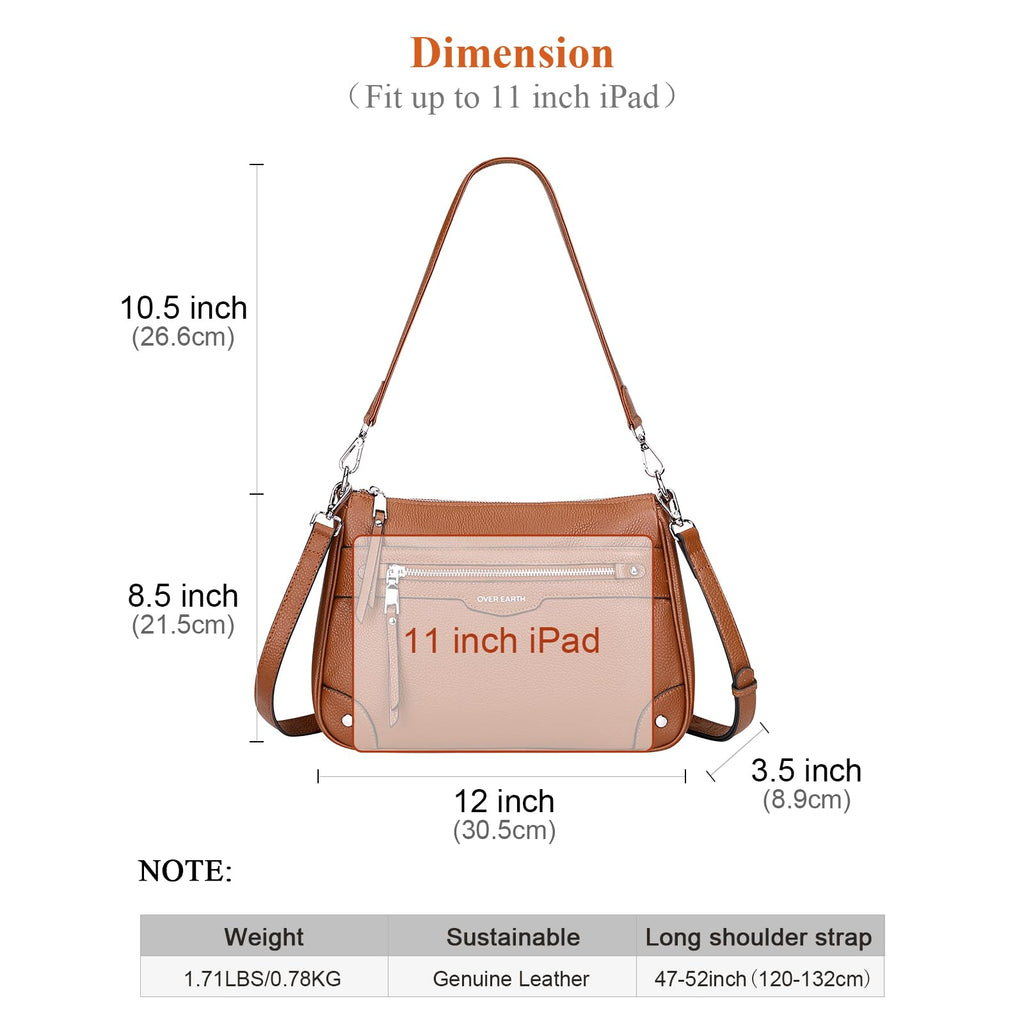 Earth Soft Genuine Leather Crossbody Bag