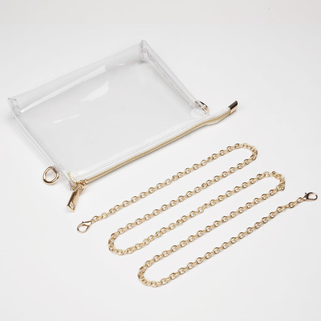 BS-VOG Clear Purse for Women - Stadium Approved Small Crossbody Bag with Zipper