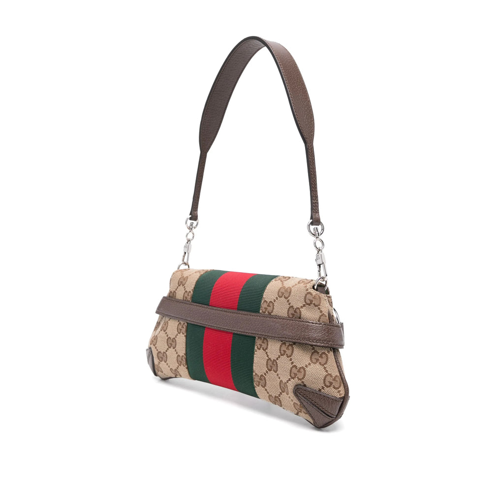 Gucci Horsebit Chain GG Canvas Shoulder Bag