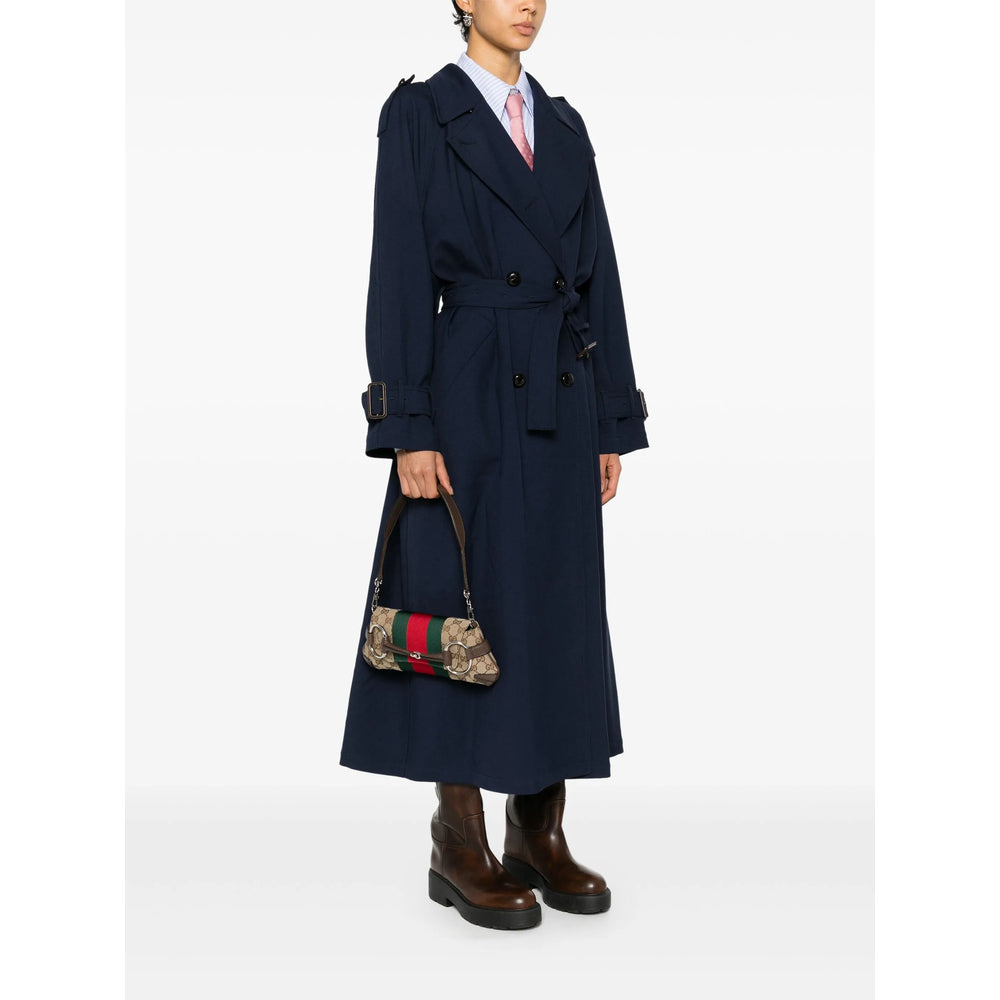 Gucci Horsebit Chain GG Canvas Shoulder Bag