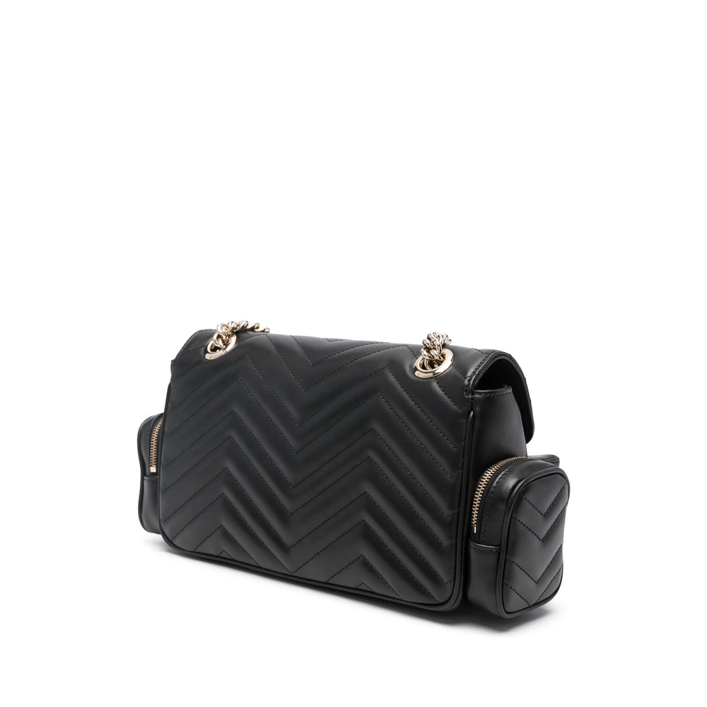 Gucci GG Marmont Black Quilted Leather Multi-Pocket Shoulder Bag