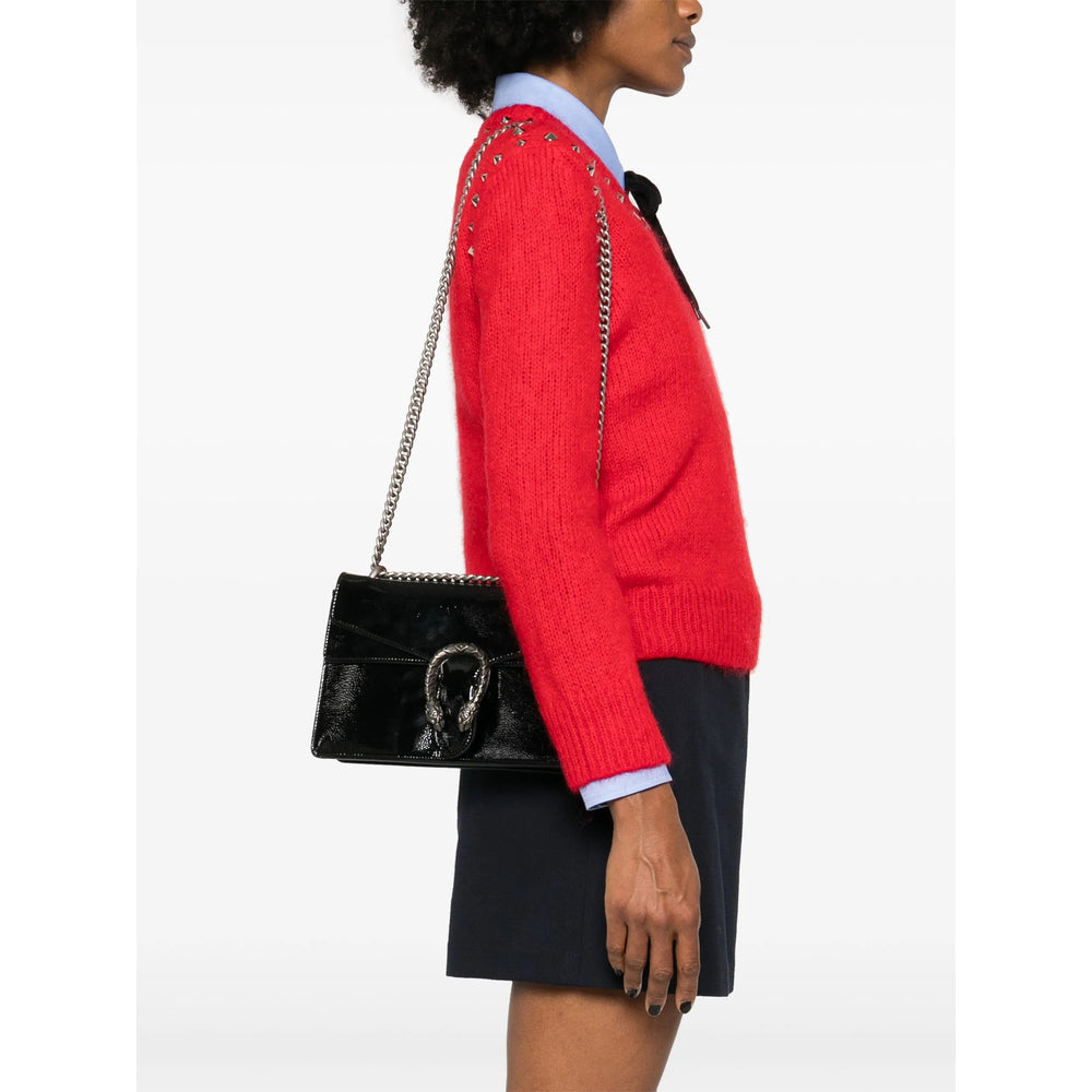 Gucci Dionysus Black Patent Leather Shoulder Bag