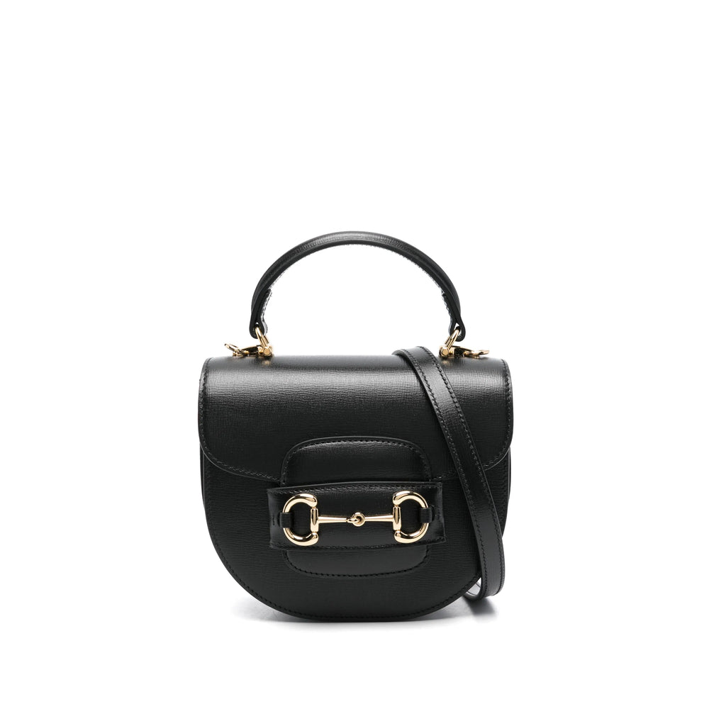 Gucci Horsebit 1955 Black Leather Top-Handle Bag