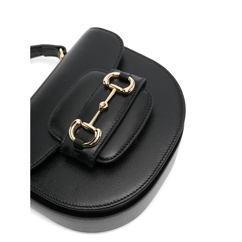 Gucci Horsebit 1955 Black Leather Top-Handle Bag