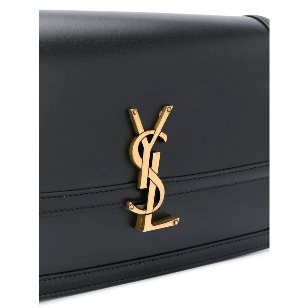 Gucci Black Leather Tote Bag with Web Buckle