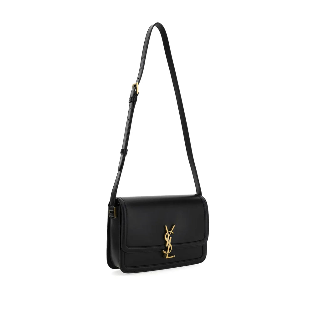 Gucci Black Leather Tote Bag with Web Buckle