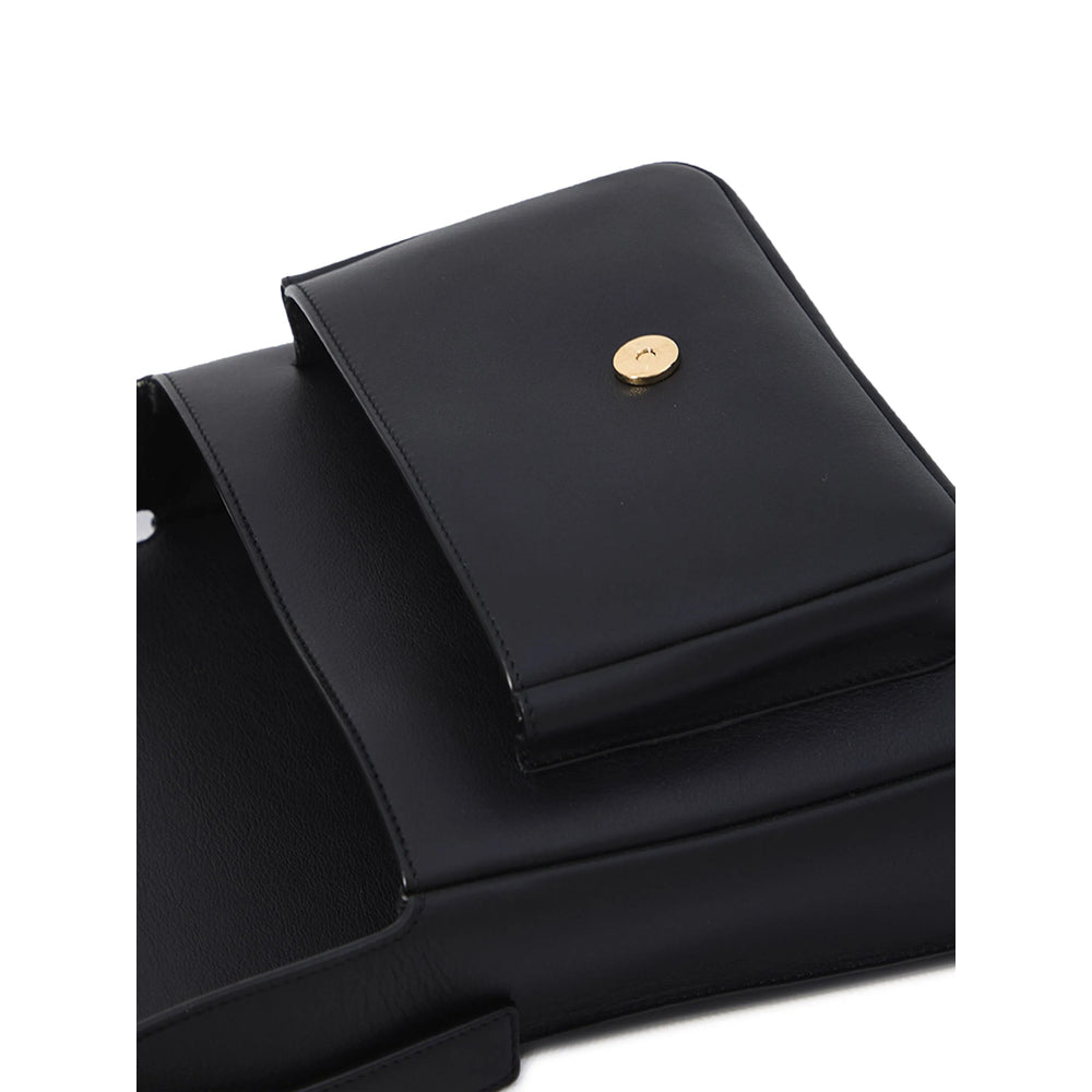 Saint Laurent Le Carré Black Leather Shoulder Bag