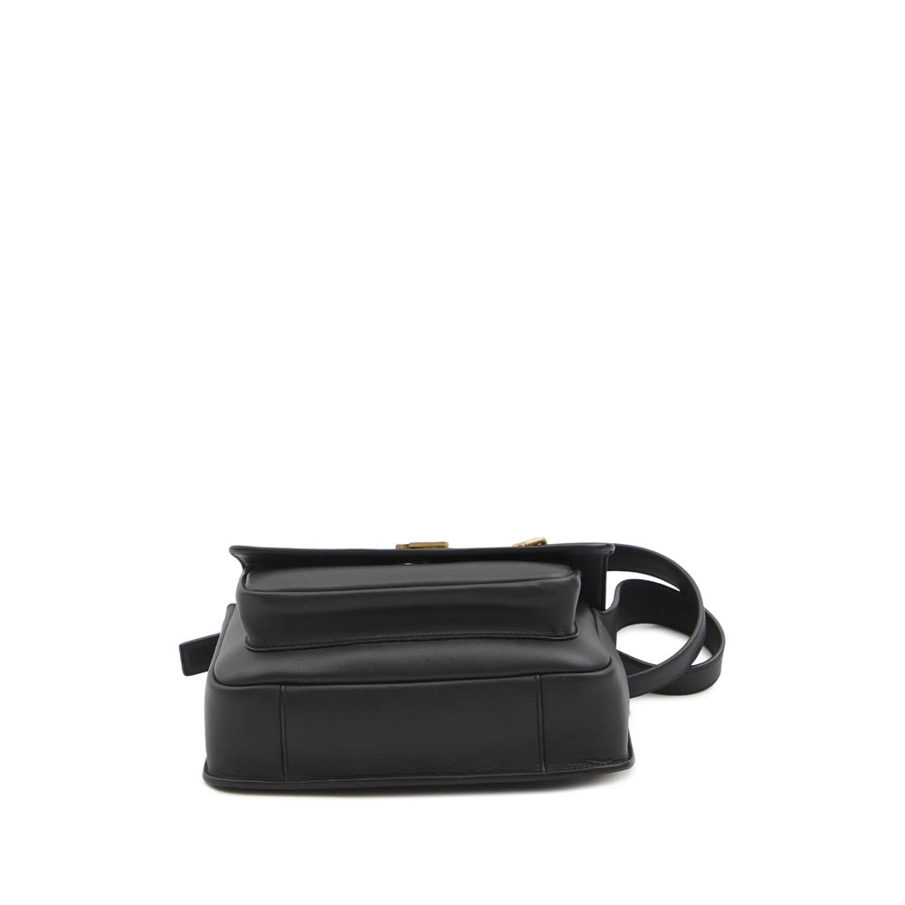 Saint Laurent Le Carré Black Leather Shoulder Bag
