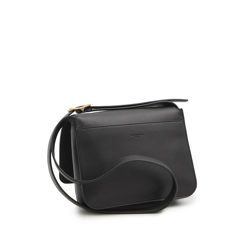 Saint Laurent Le Carré Black Leather Shoulder Bag