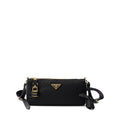 Prada Black Re-Nylon Shoulder Bag with Padlock