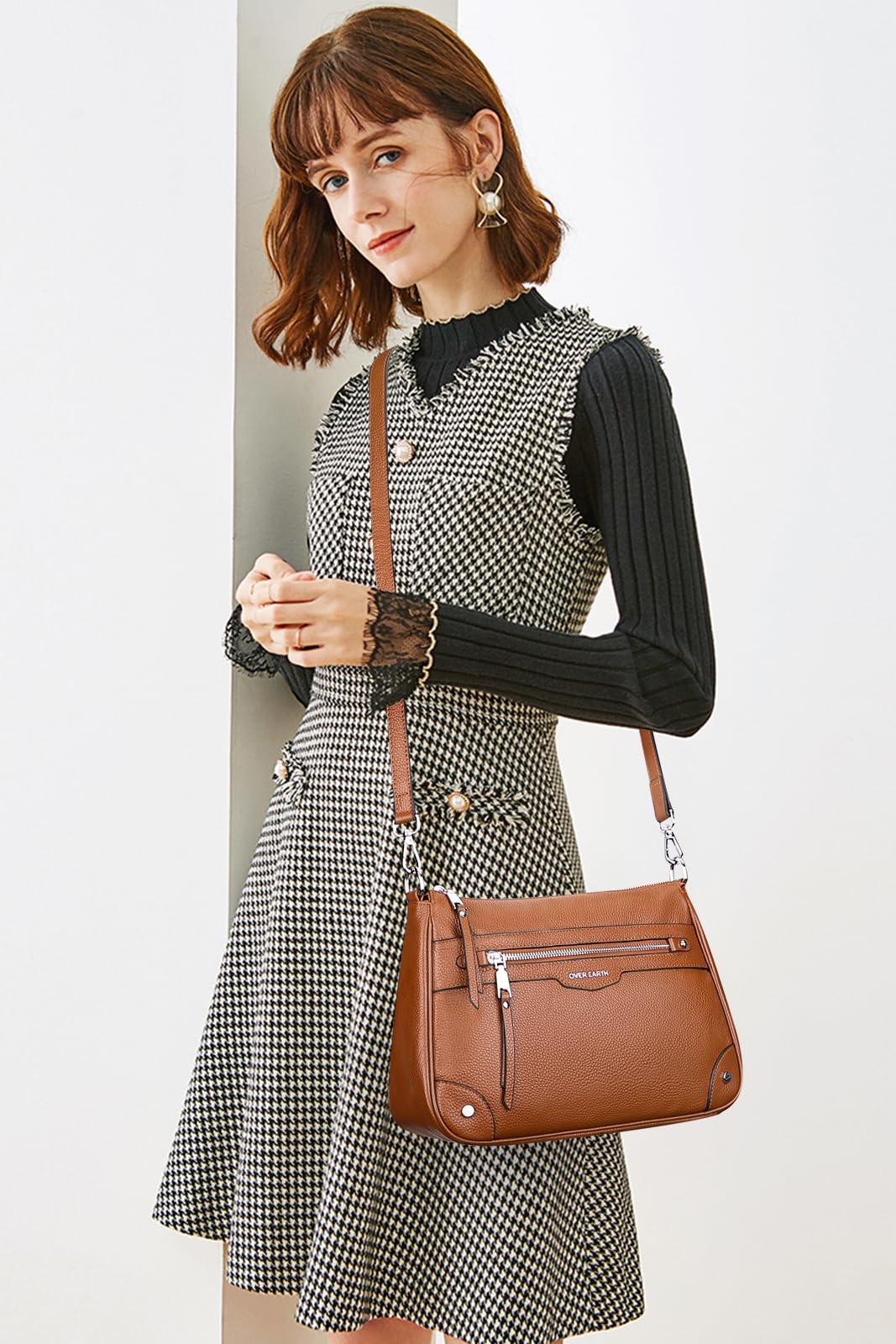 Earth Soft Genuine Leather Crossbody Bag