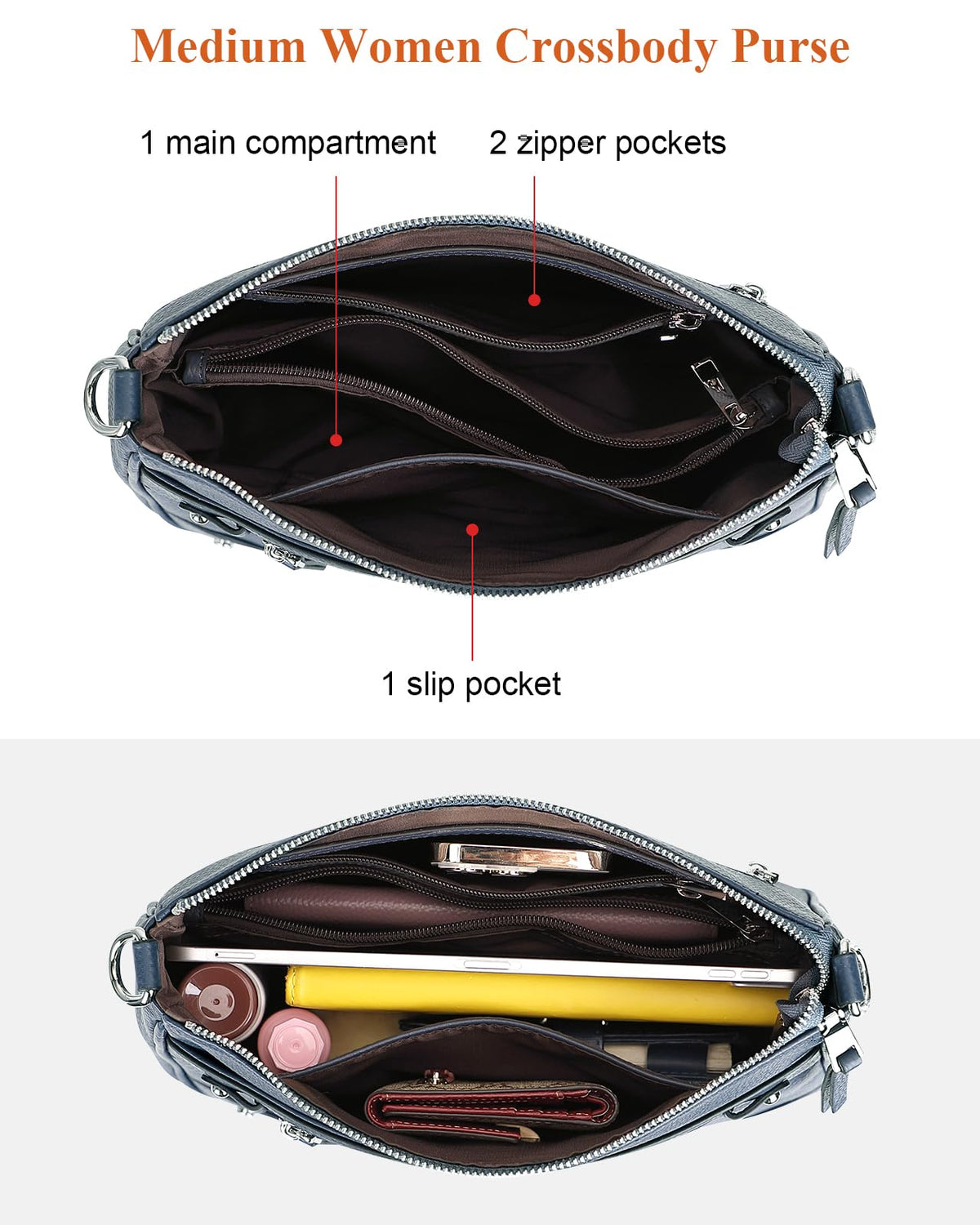 Earth Soft Genuine Leather Crossbody Bag