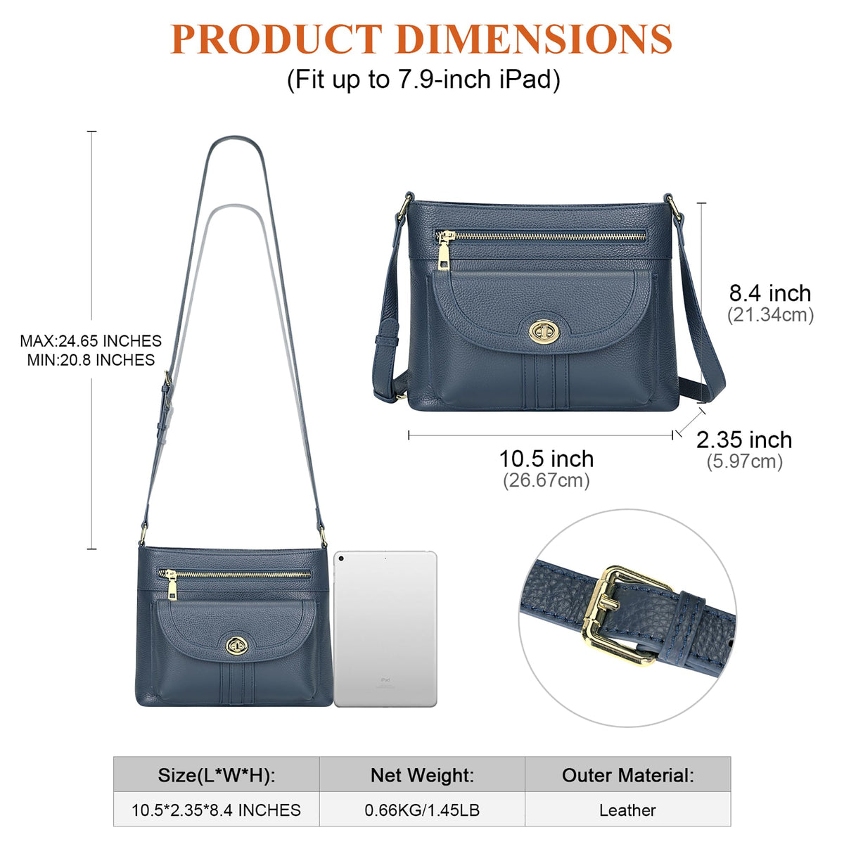 Earth Genuine Leather Crossbody Bag