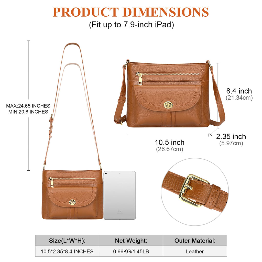 Earth Genuine Leather Crossbody Bag