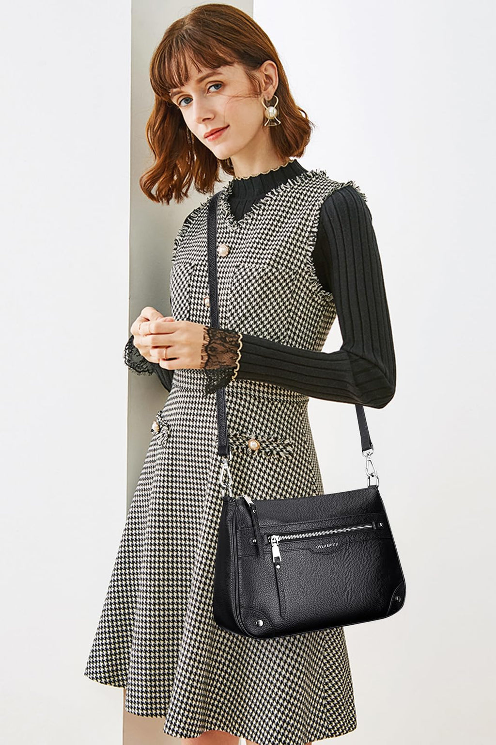 Earth Soft Genuine Leather Crossbody Bag