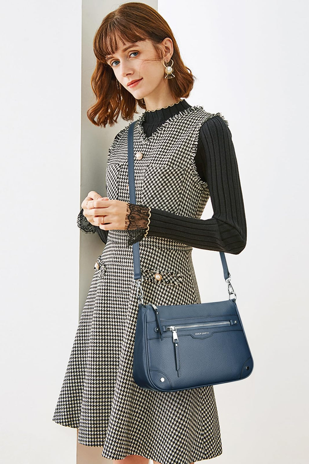 Earth Soft Genuine Leather Crossbody Bag