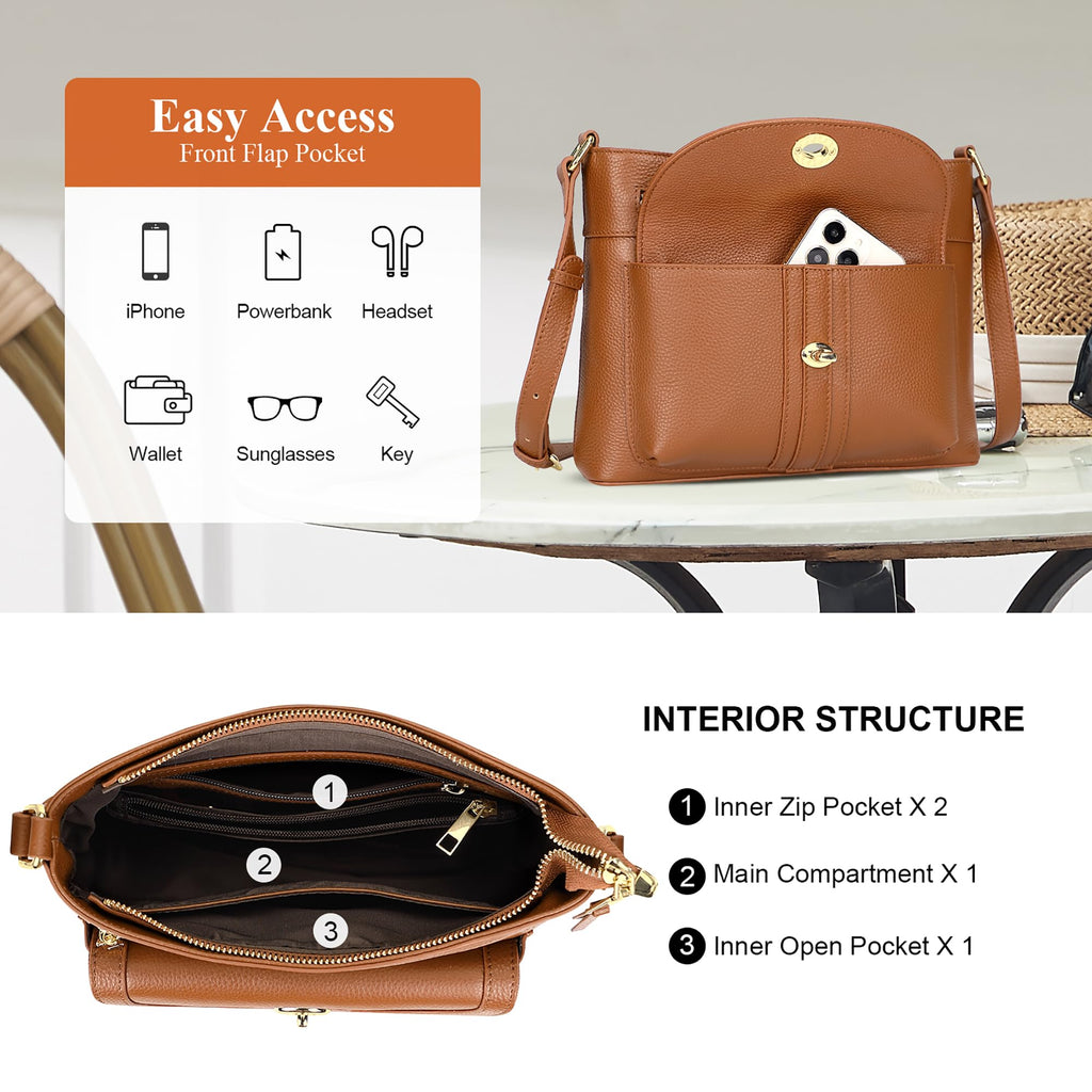 Earth Genuine Leather Crossbody Bag