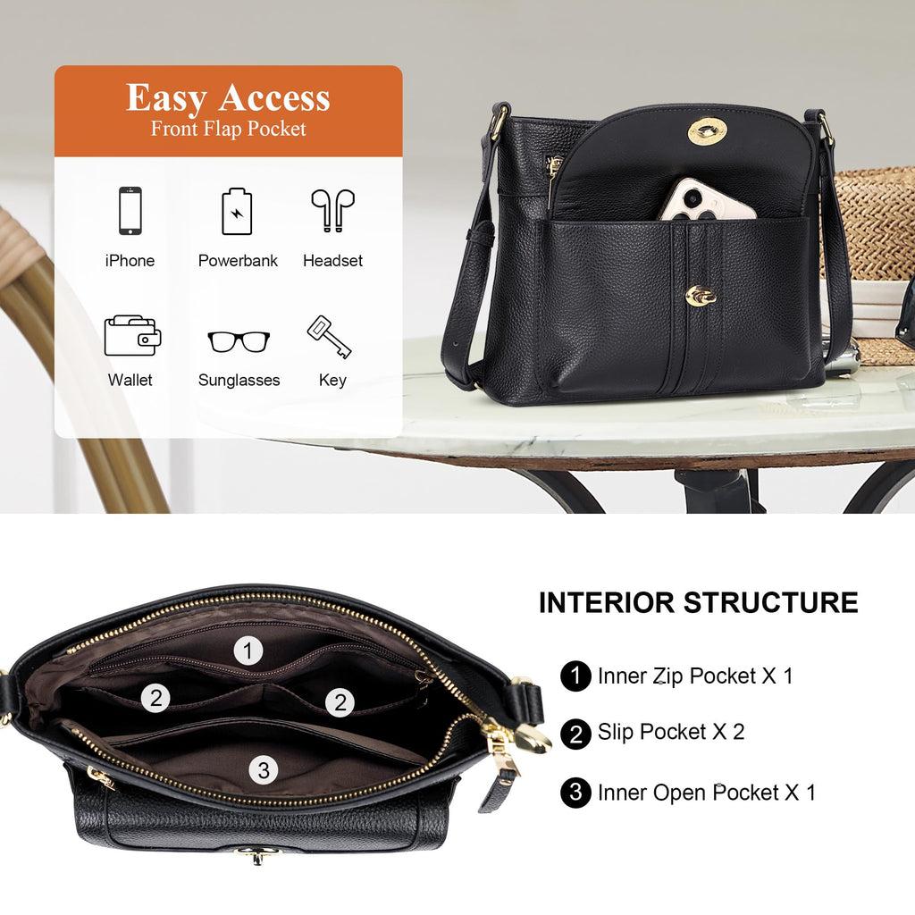 Earth Genuine Leather Crossbody Bag