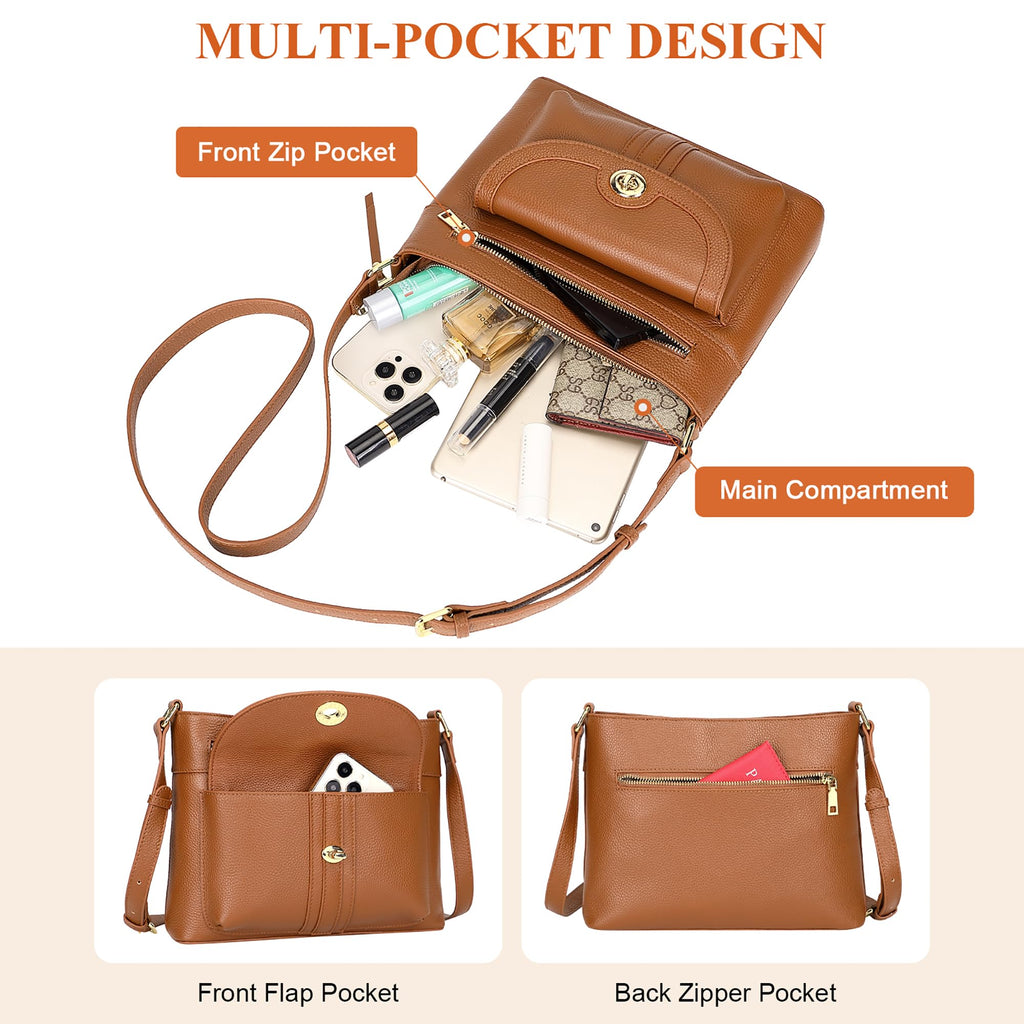 Earth Genuine Leather Crossbody Bag