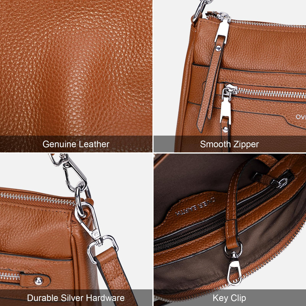 Earth Soft Genuine Leather Crossbody Bag