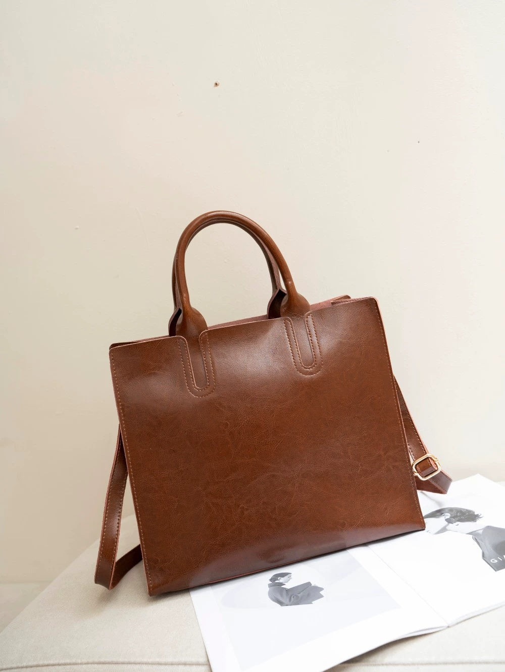 Genuine Leather Women's Commuter Bag