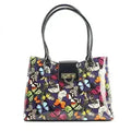 Lisa Multi-Color Butterfly Print Leather Tote