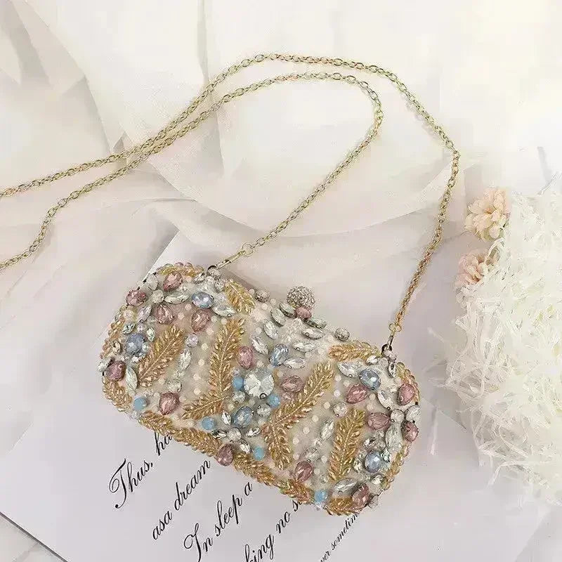 Luxury Rhinestone Clutch Bag - Wedding & Party Purse