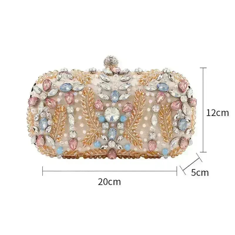 Luxury Rhinestone Clutch Bag - Wedding & Party Purse