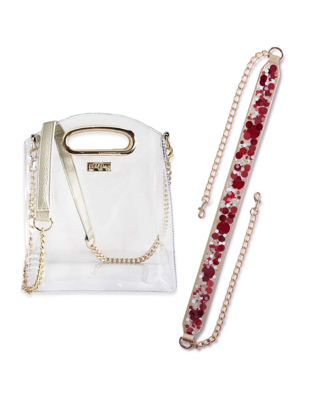 Confetti Strap and Clear Crossbody Bundle