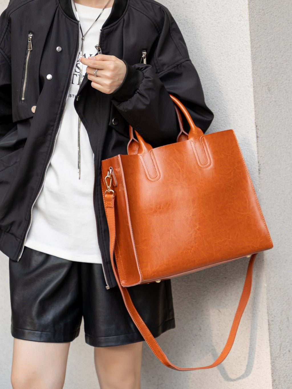 Genuine Leather Women's Commuter Bag
