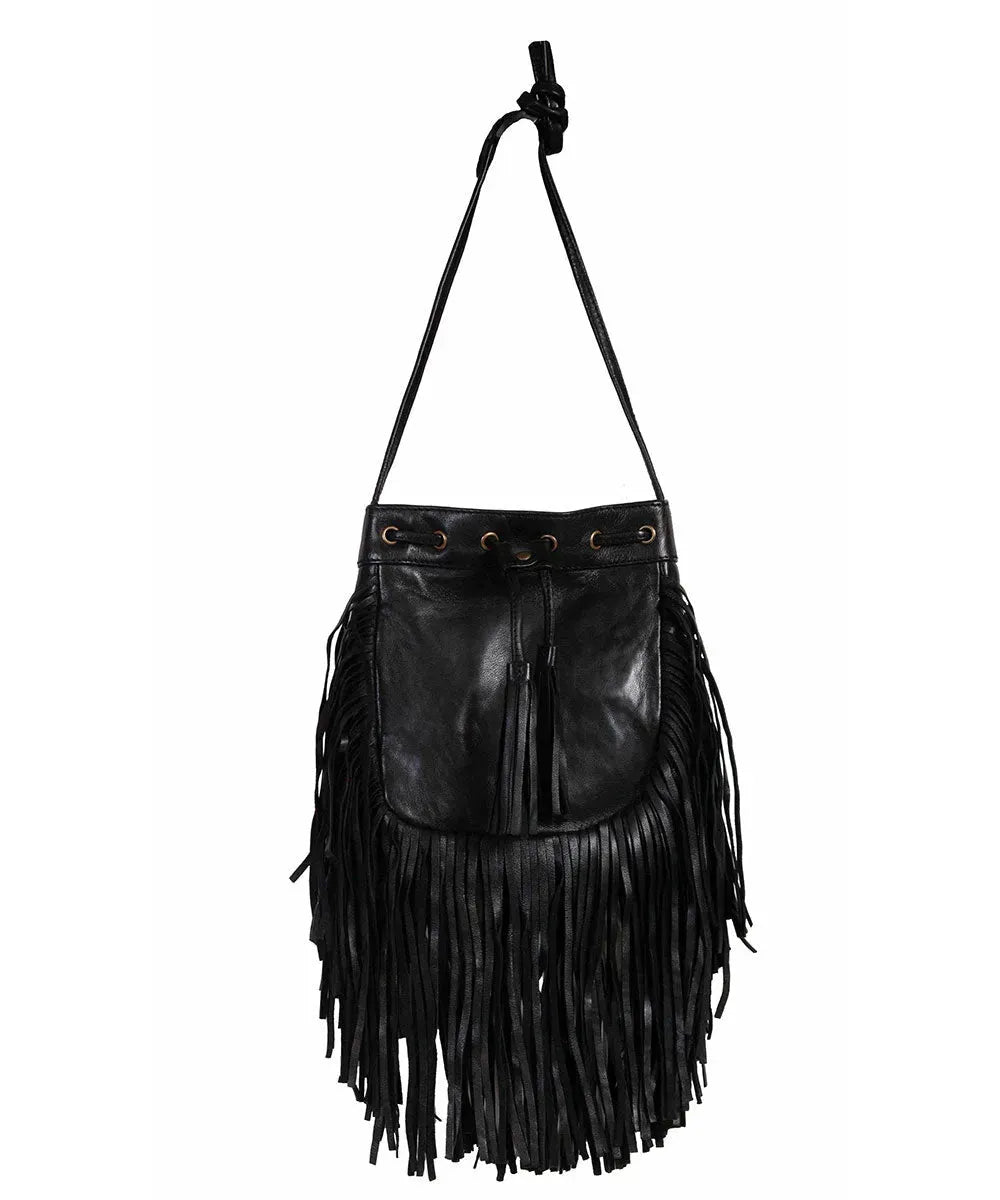 Scully Western Cascade Fringe Bucket Bag