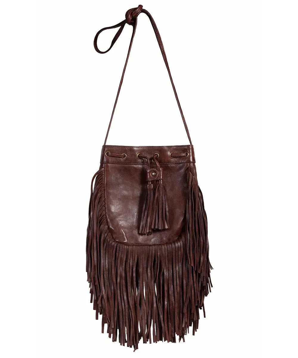 Scully Western Cascade Fringe Bucket Bag