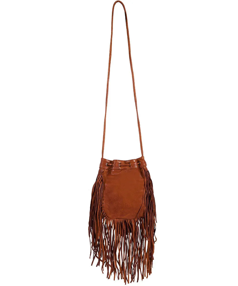 Scully Western Cascade Fringe Bucket Bag