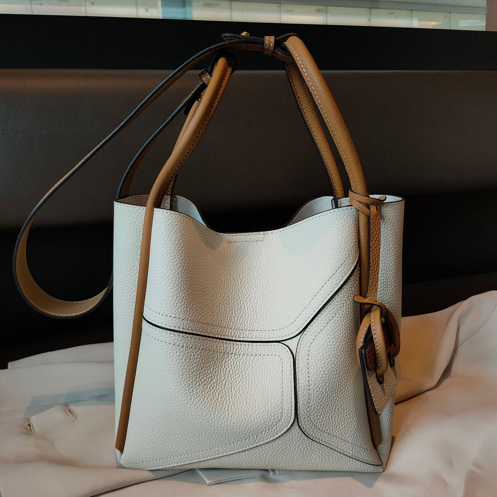 Underarm Bag Contrast Color Basket Handbag Shoulder Crossbody