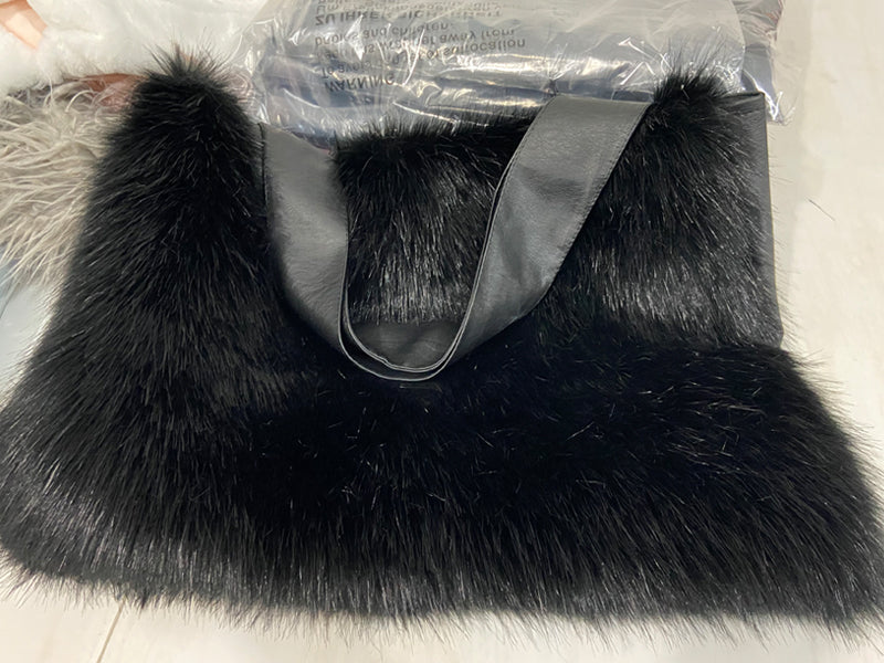 Plush Faux Fur Shoulder Bag